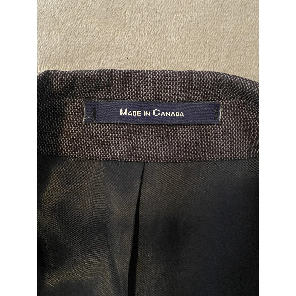 Vintage Ralph Lauren‎ Blazer Mens 48R Blue-Gray Wool Blend Two Button Executive